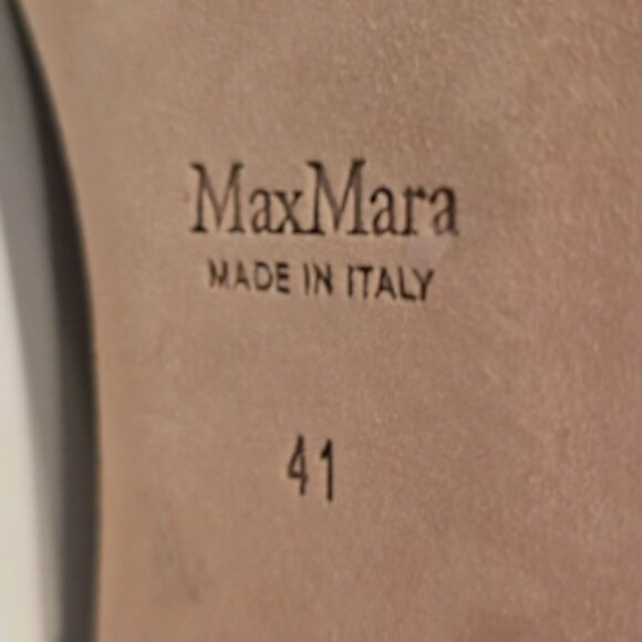 Max Mara Brown Leather Chain Detail Loafers Size 41 Made in Italy - Picture 6 of 6